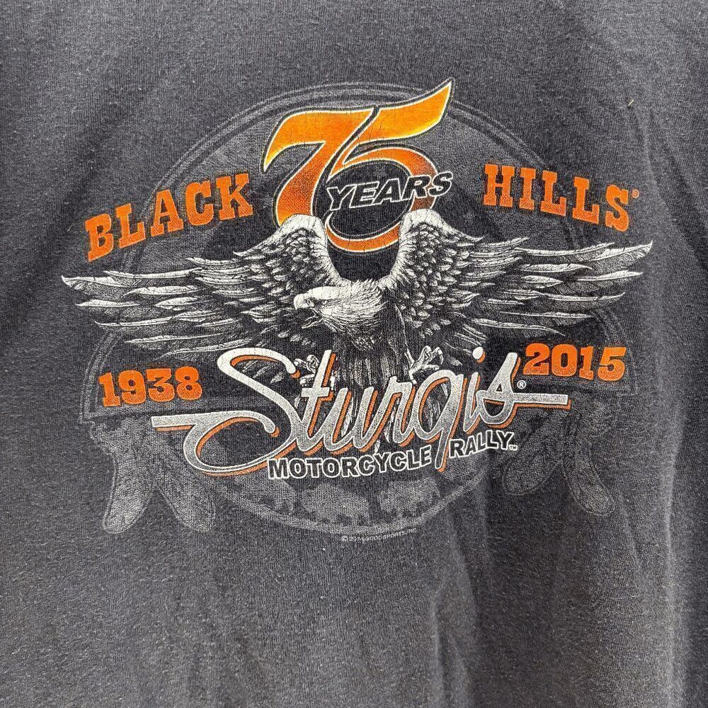 Hot Leathers Sturgis Rally South Dakota 2XL Shirt Large‎ Black 75th Anniversary